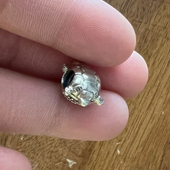Retired Pandora Sterling Silver Sea Turtle Animal Charm with Clear Zirconia EUC - Picture 9 of 9